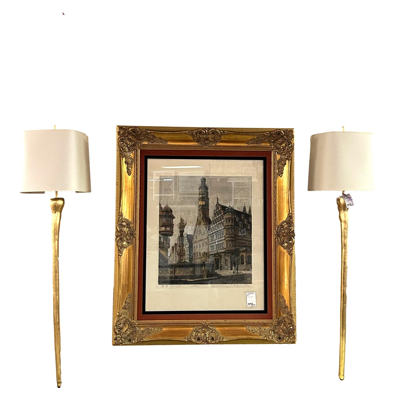 Pair of Gold Wall Sconces