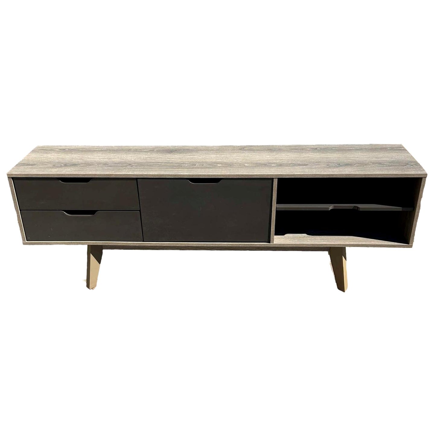 Gray  Whitewash Media  Console