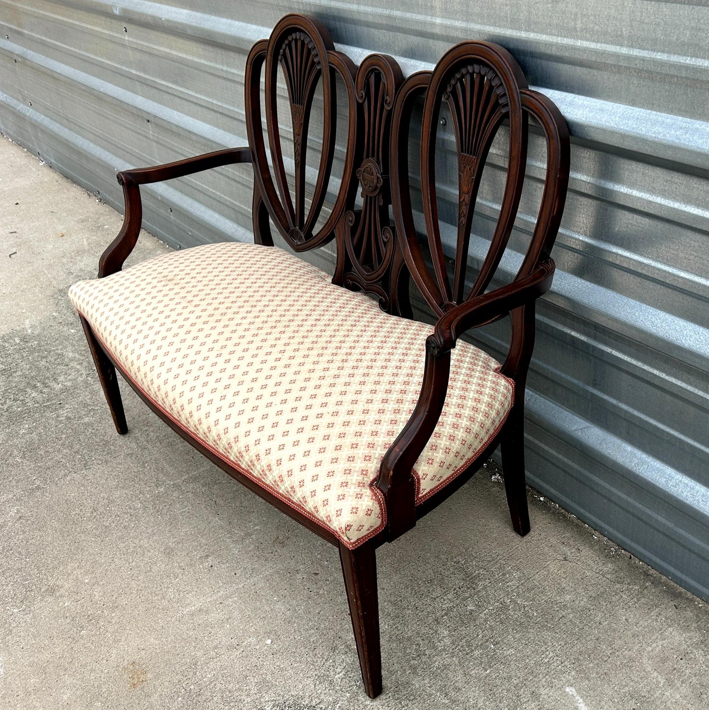 Vintage Upholstered Settee