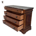 ETHAN ALLEN MARBLE TOP NIGHTSTAND