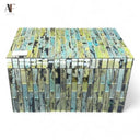 TEAL GLOSS MOASIC BOX LG