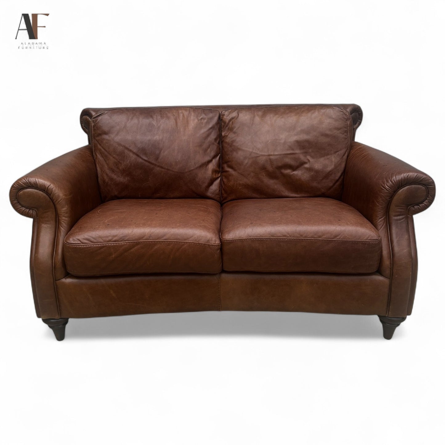 NATUZZI  LEATHER LOVESEAT