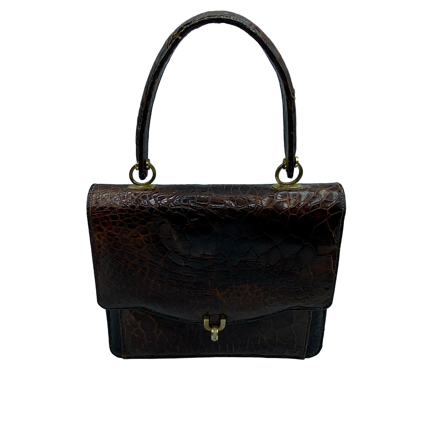 Brown Aligator Handbag