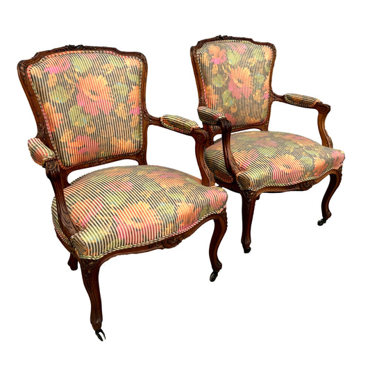 Pair of Upholstered Arm Chairs