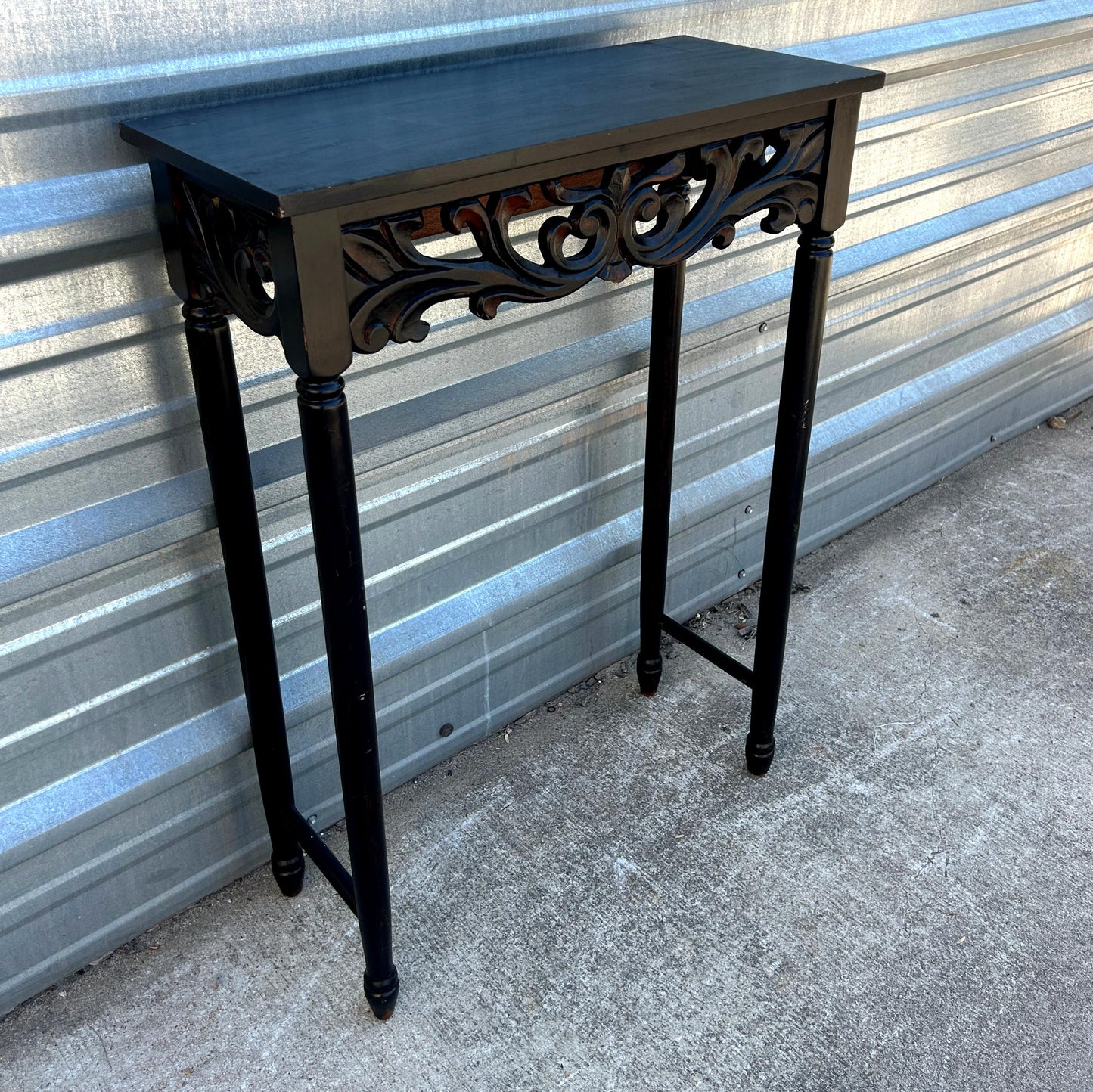 Black Wood Entryway Table