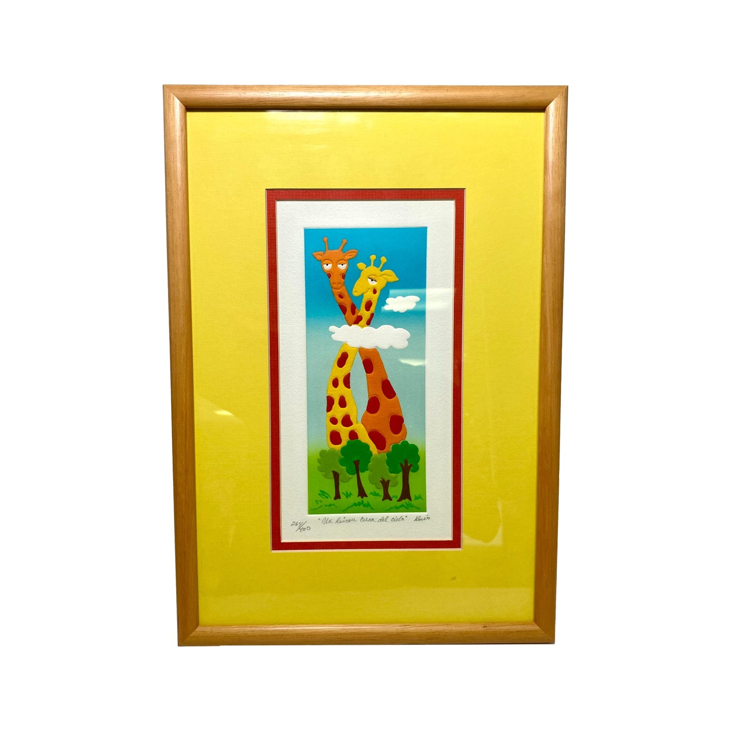 Framed Giraffe Print by Rocio