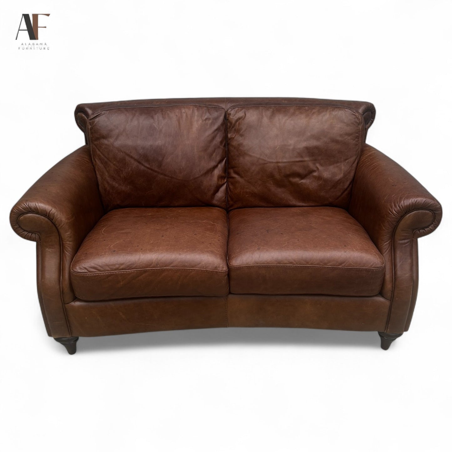NATUZZI  LEATHER LOVESEAT