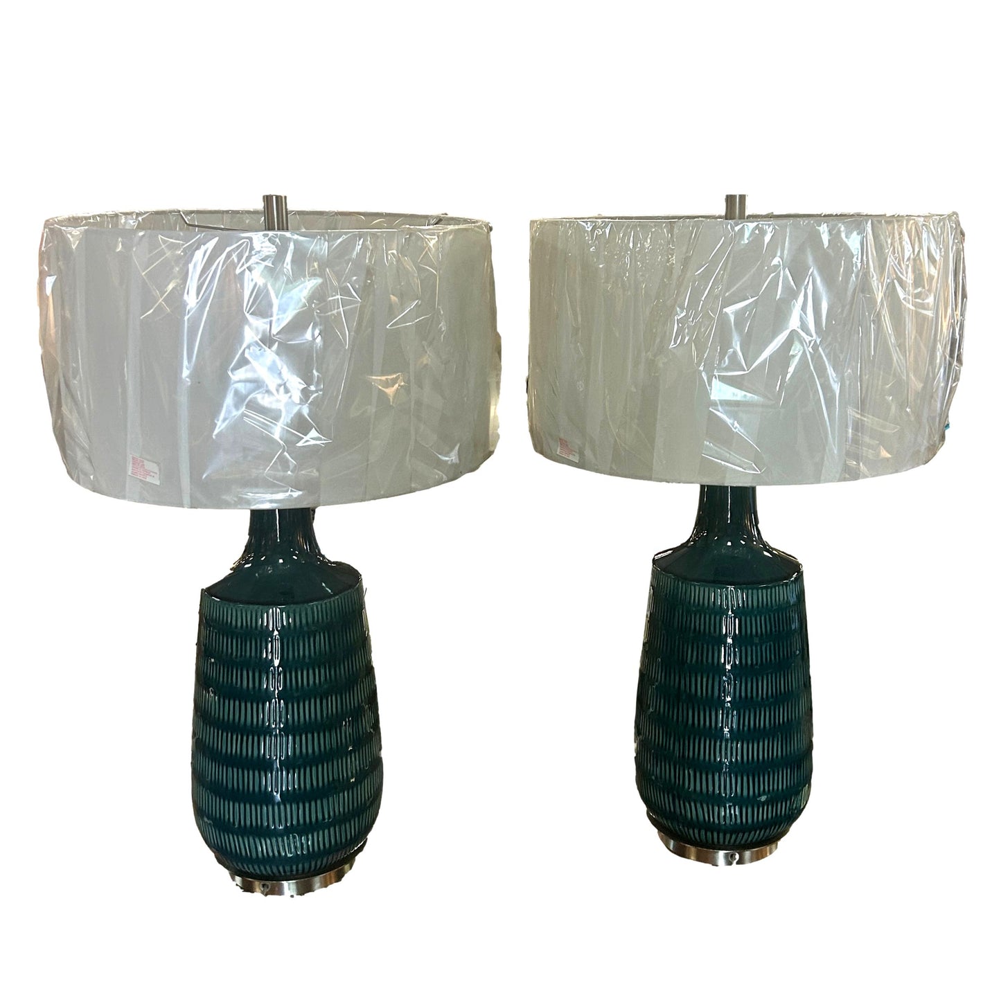 Pair of Scouts Teal Table Lamp