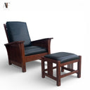 STICKLEY CHAIR AND OTTOMAN