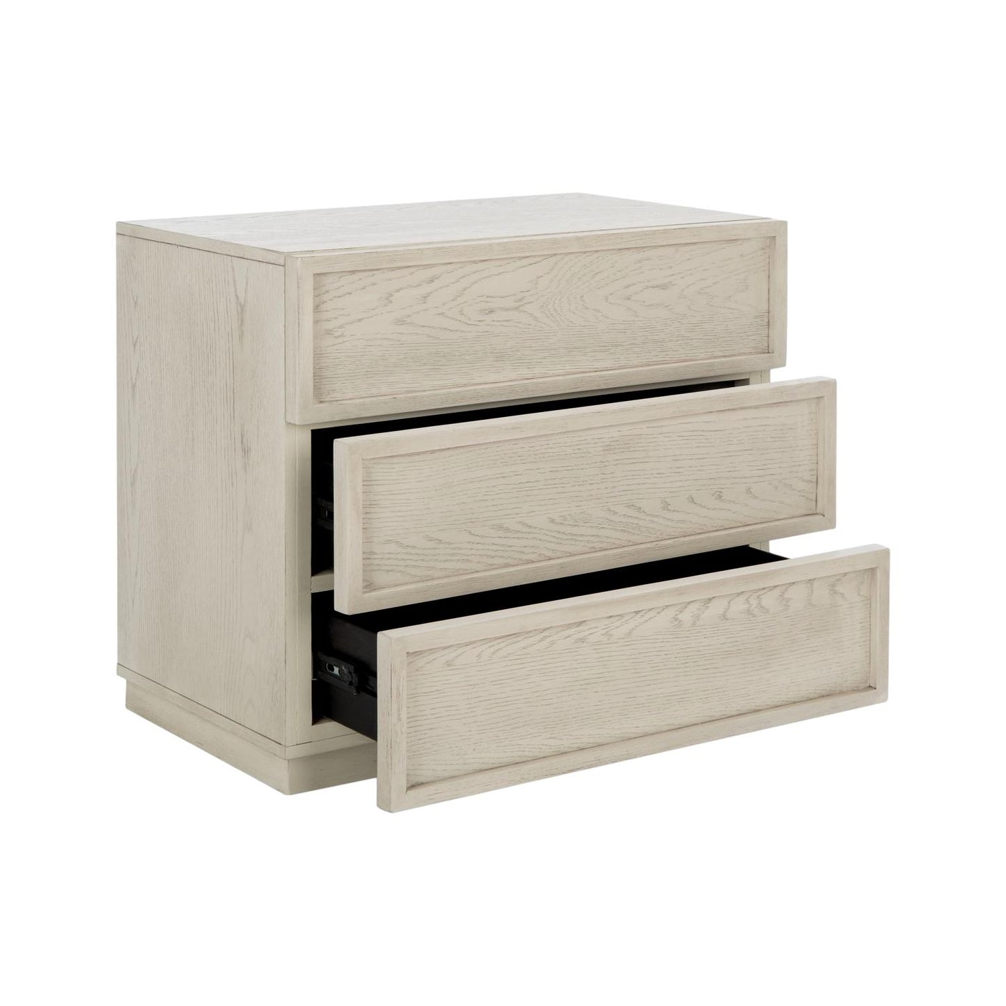 Zeus 3 Drawer Wood Chest in Creme