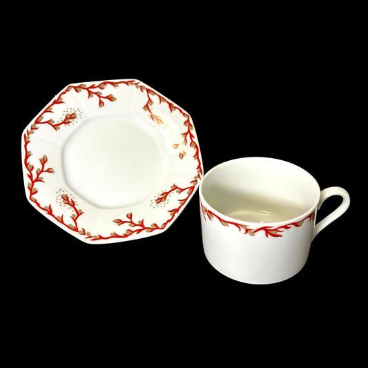 Fitz & Floyd Pussy Willow Cup & Saucer
