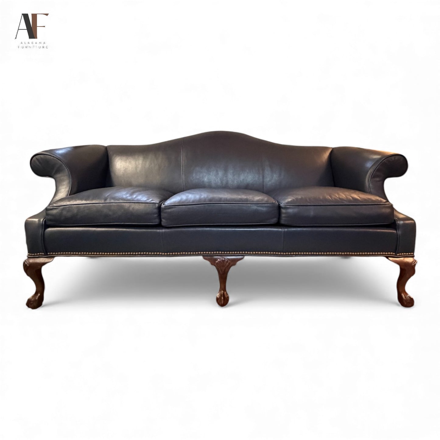 ETHAN ALLEN LEATHER SOFA
