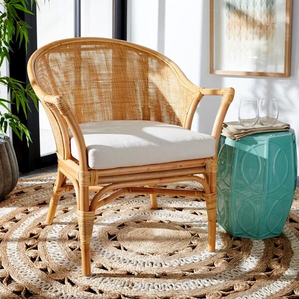 Dustin Rattan Accent Chair W / Cushion