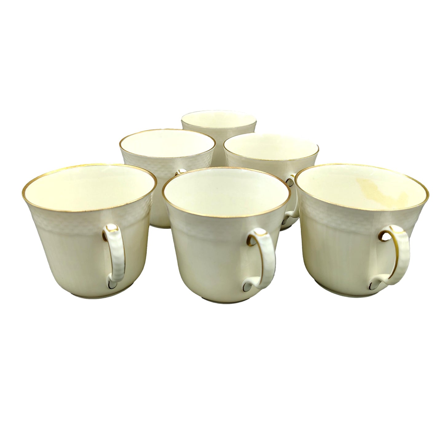 Royal Copenhagen Set Of 6 Cups/Saucers / Gold Trim