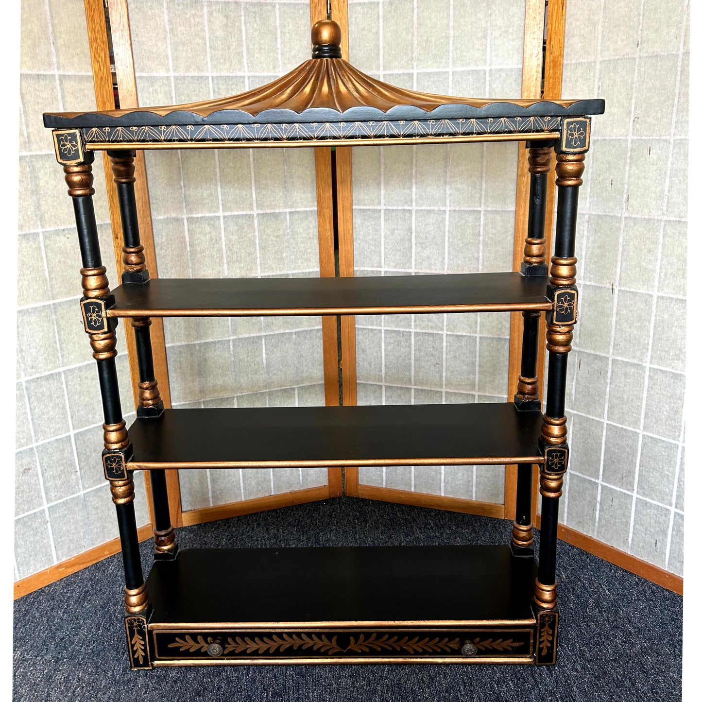 Chinese Chippendale Style Wall Shelf