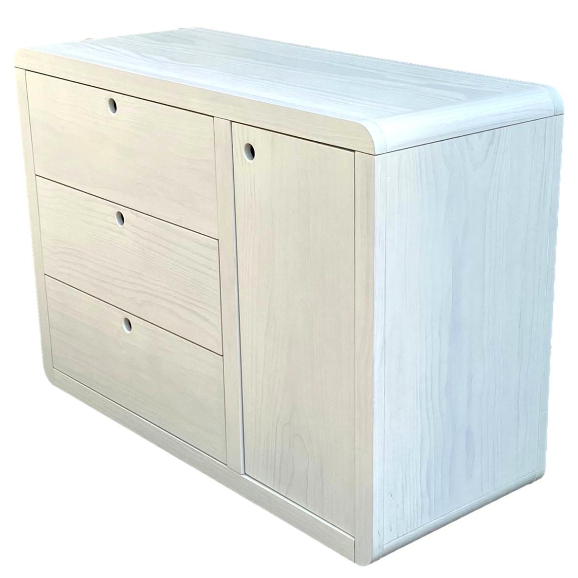 Montauk White Wood 3-Drawer Kids Dresser