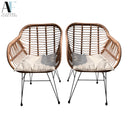 OUTDOOR CHAIRS (PAIR) W/ SIDE TABLE