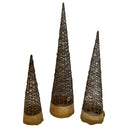 WICKER CONES (SET OF 3)