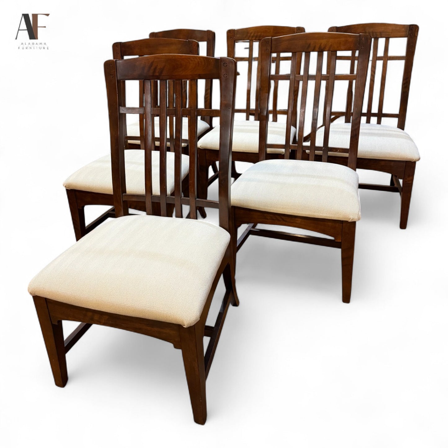 DINING TABLE W/ CHAIRS (SET OF 6)