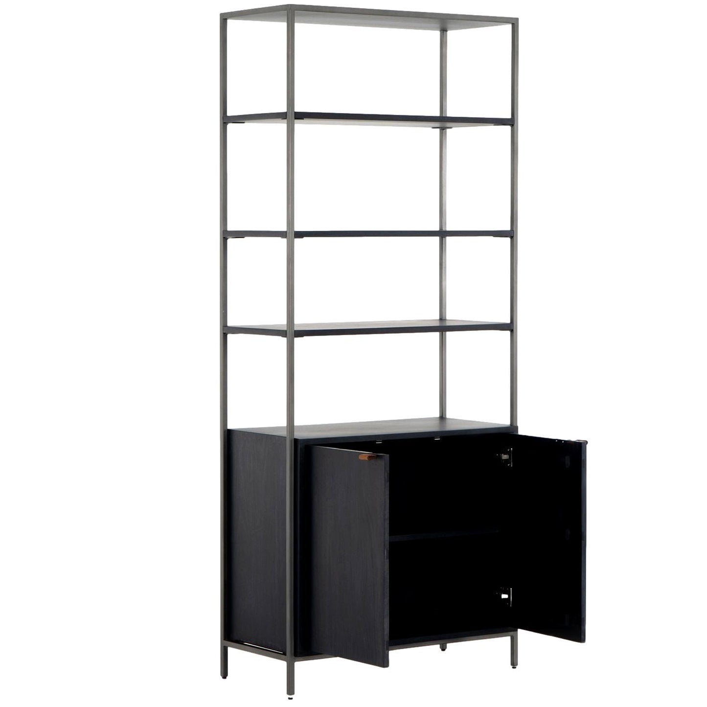 Graham Open Bookcase w/ Doors