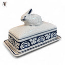 THE POTTING SHED DEDHAM POTTERY BUTTER DISH