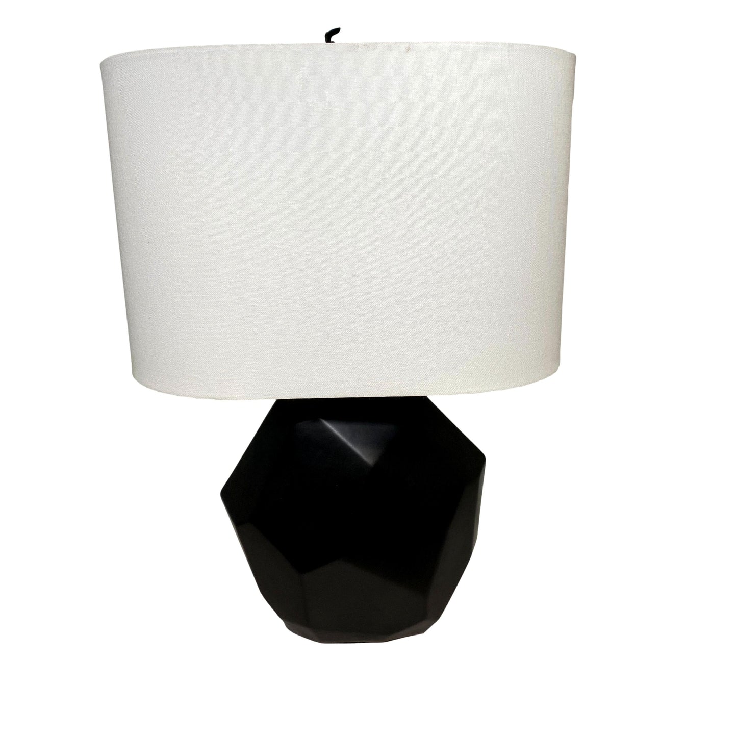 Black Lamp with White Shade