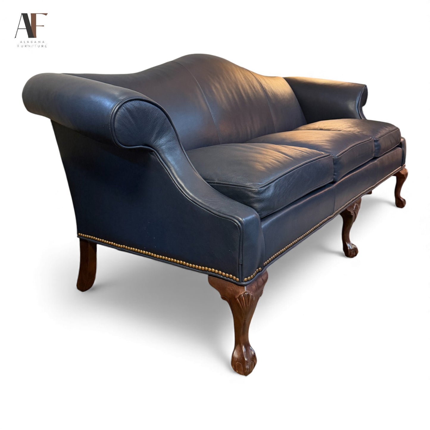 ETHAN ALLEN LEATHER SOFA