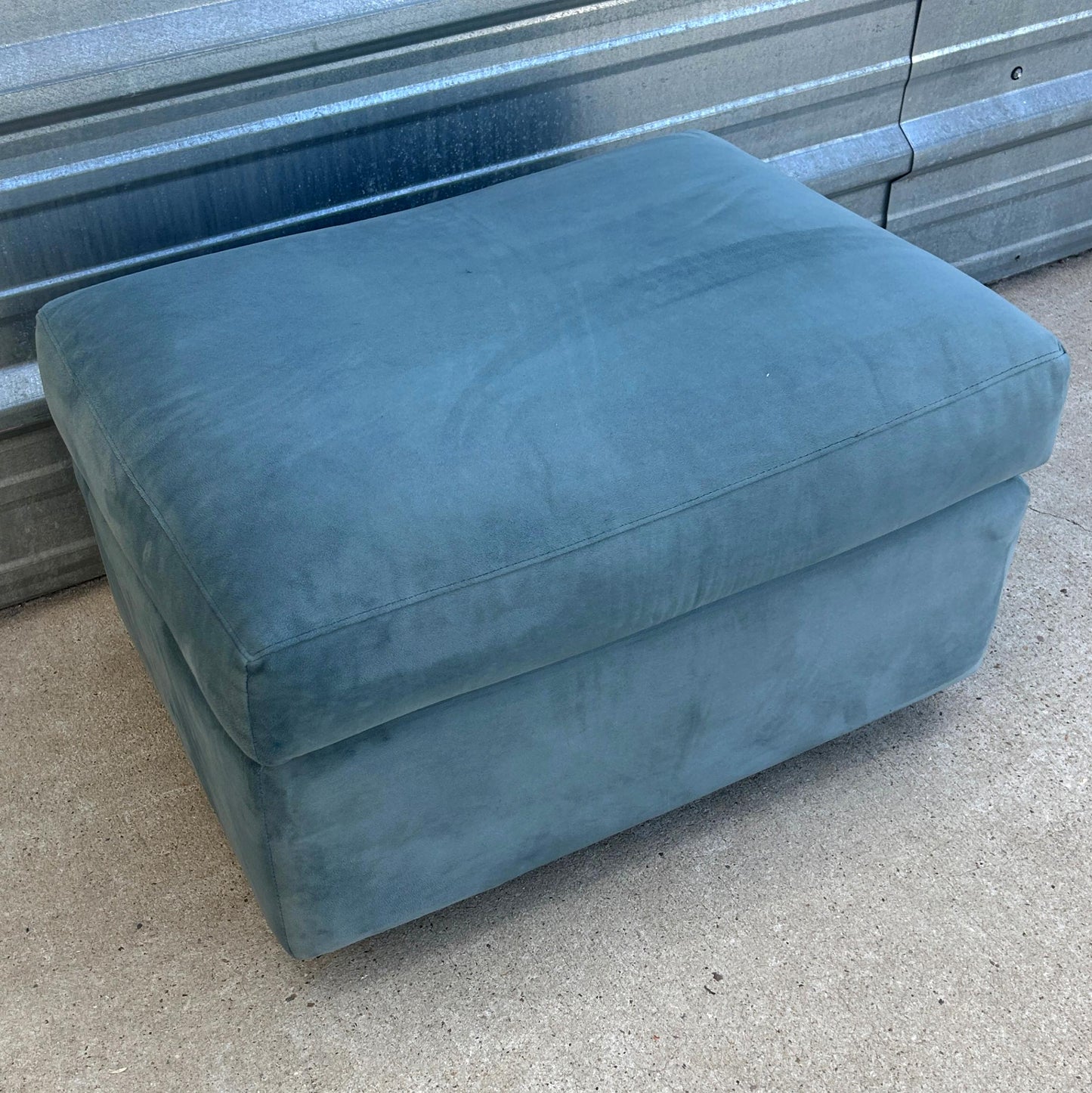 Velvet Crate And Barrel Ottoman