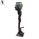 GUSTAV GURSCHNER ART NOUVEAU BRONZE  FLOOR LAMP