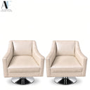 MITCHELL GOLD AND BOB  SWIVEL CHAIRS (PAIR)