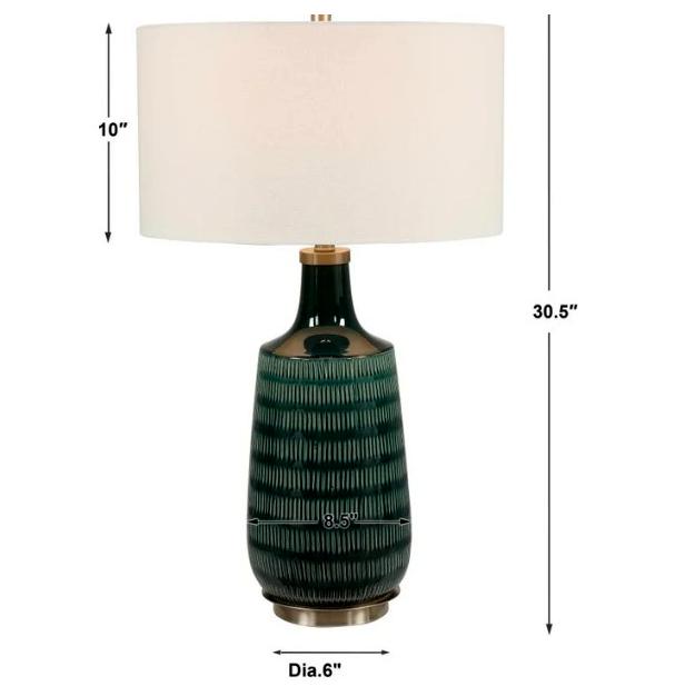 Pair of Scouts Teal Table Lamp