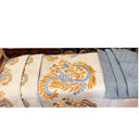 KING COMFORTER, 2 SHAMS, 3 SQUARE PILLOWS