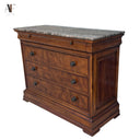 ETHAN ALLEN MARBLE TOP NIGHTSTAND