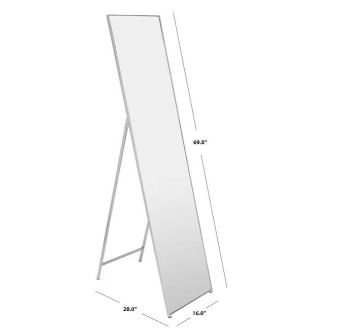 Wellen Silver Framed Full Length Floor Mirror