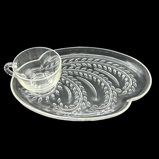 Vintage Glass Snack Set