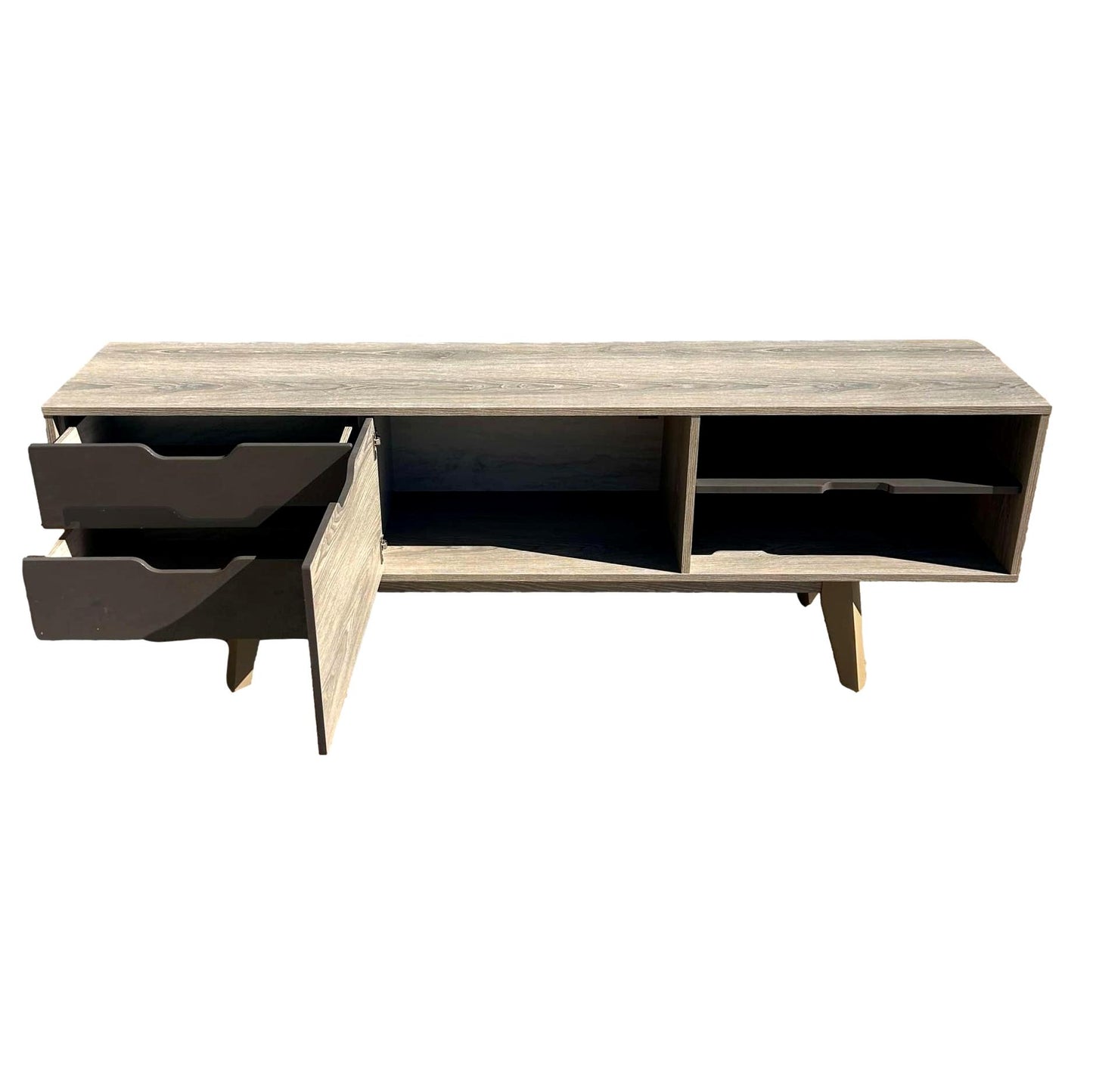 Gray  Whitewash Media  Console