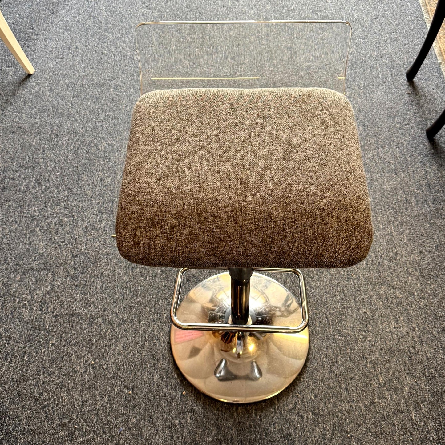 Pair of Adjustable Acrylic Back Stools