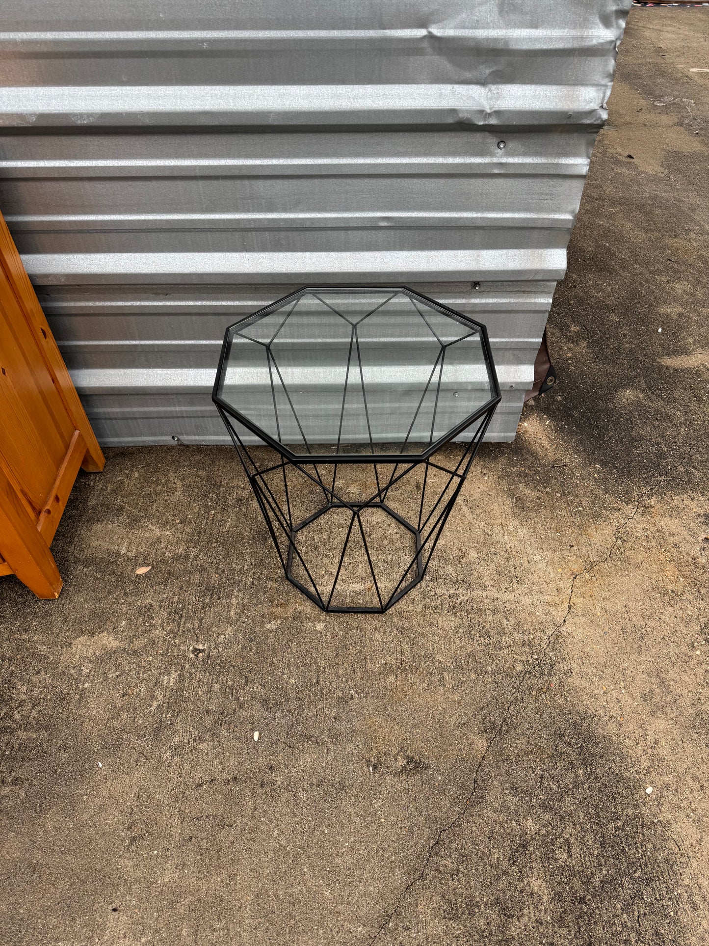 Glass Top End Table