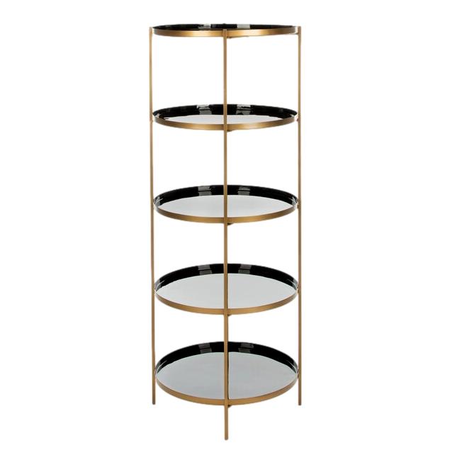 Tia Round 5 Tier Etagere In Green