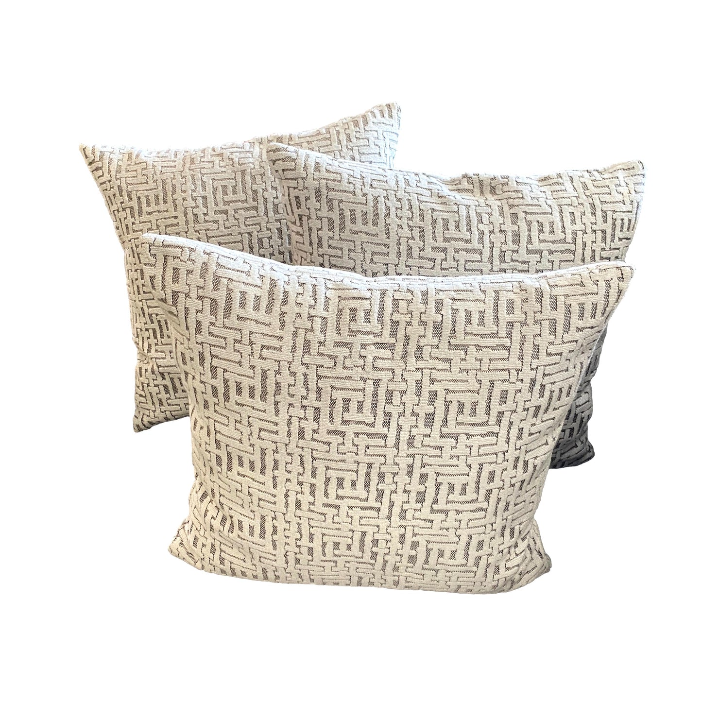 Set of 3 Beige Pillows