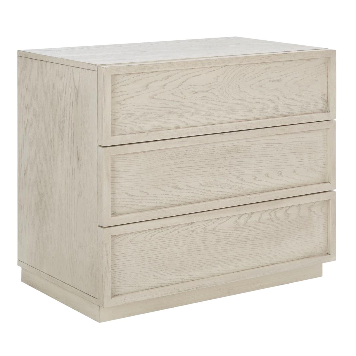 Zeus 3 Drawer Wood Chest in Creme