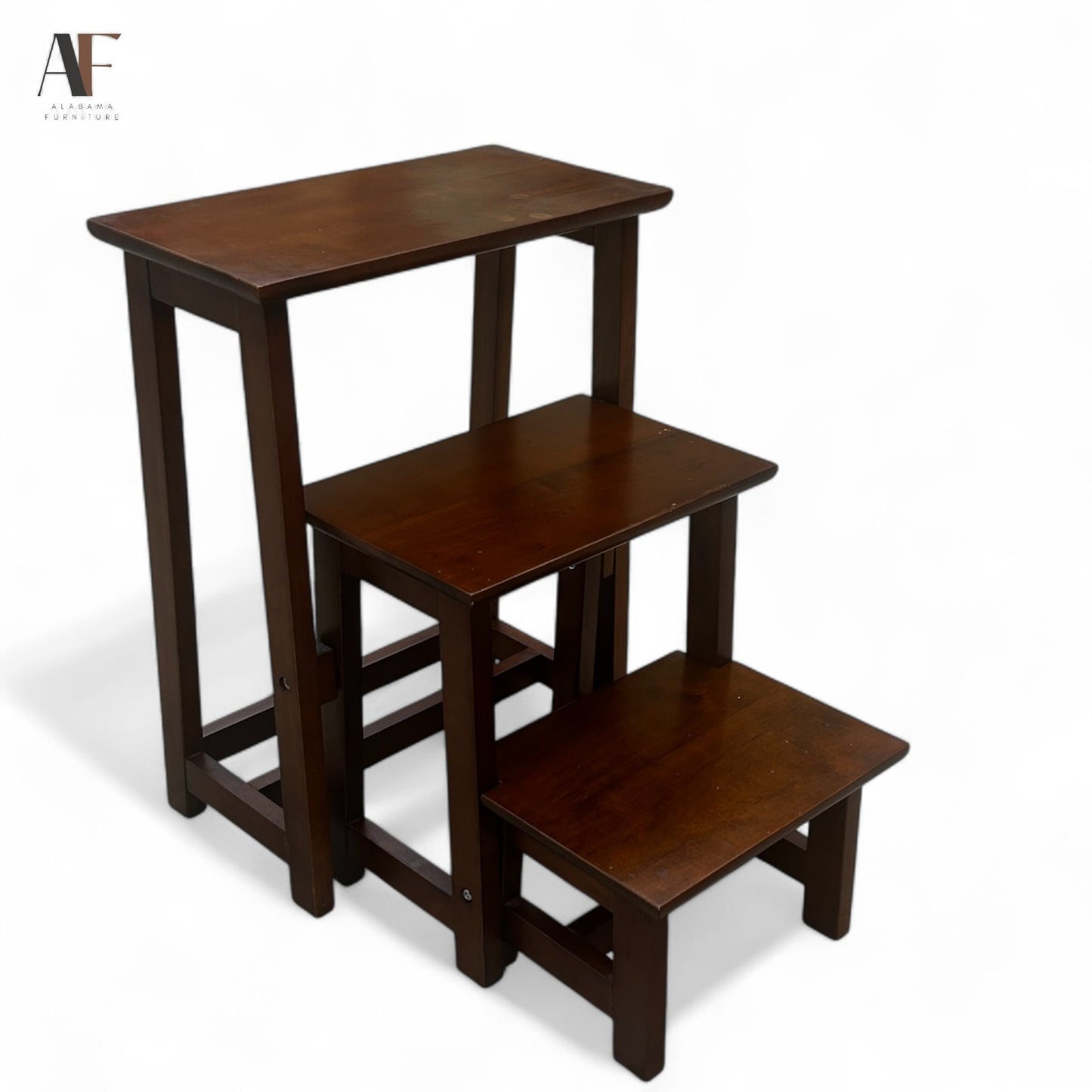 WOODEN FOOT STOOL (STAIR STEP)