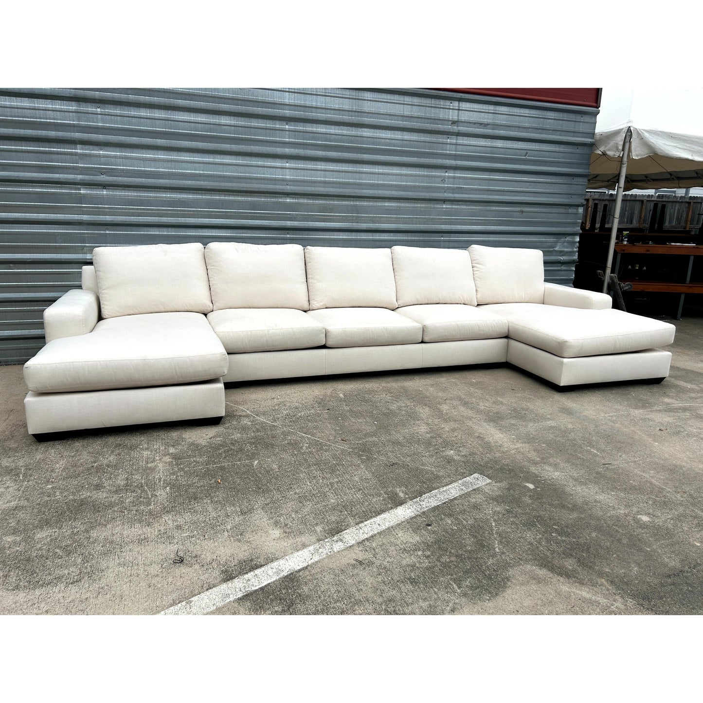 3 Piece White Sectional