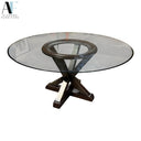 ROUND TOP GLASS TABLE
