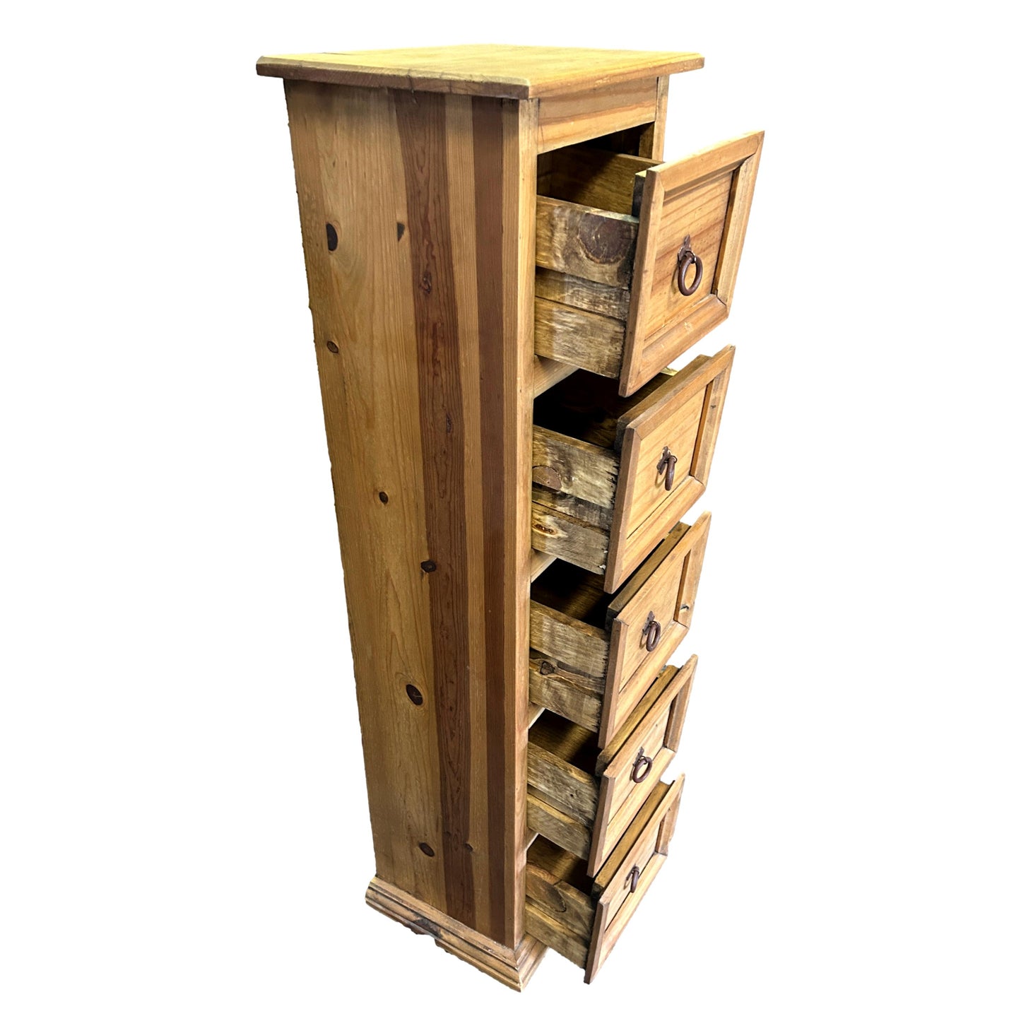 Rustic Style 5 Drawer Storage Cabinet