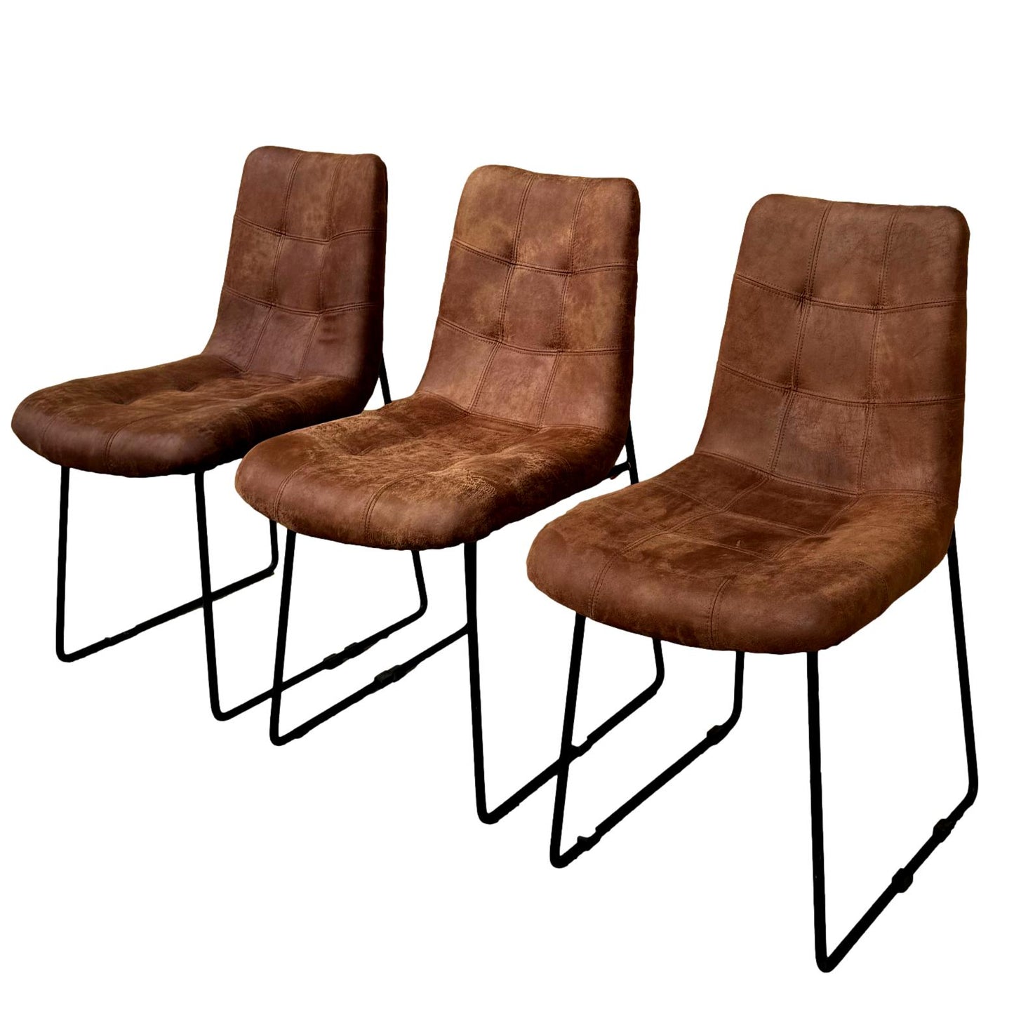 Set of 3 Mid-Century Modern Upholstered Chairs