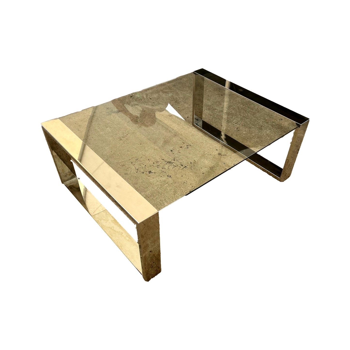 Mid Centuray Modern Chrome And Glasstop Coffee Table