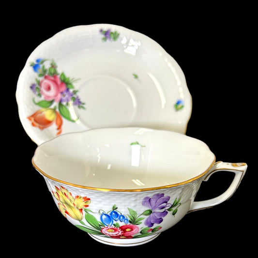Herend Bouquet of Flowers Cup & Saucer
