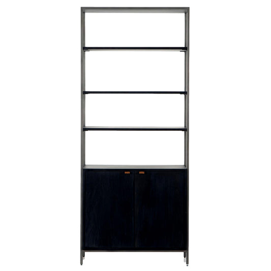 Graham Open Bookcase w/ Doors