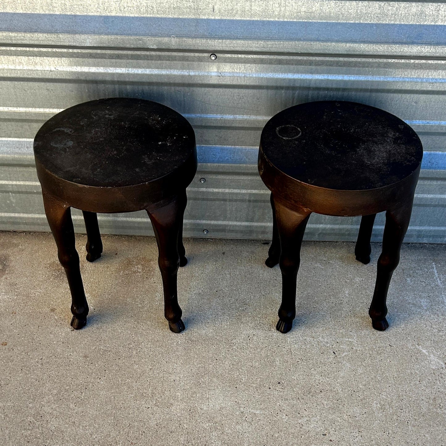 Pair of Metal Side Tables